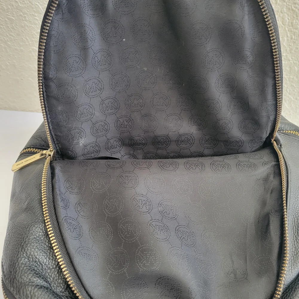 Michael Kors Black Leather Backpack